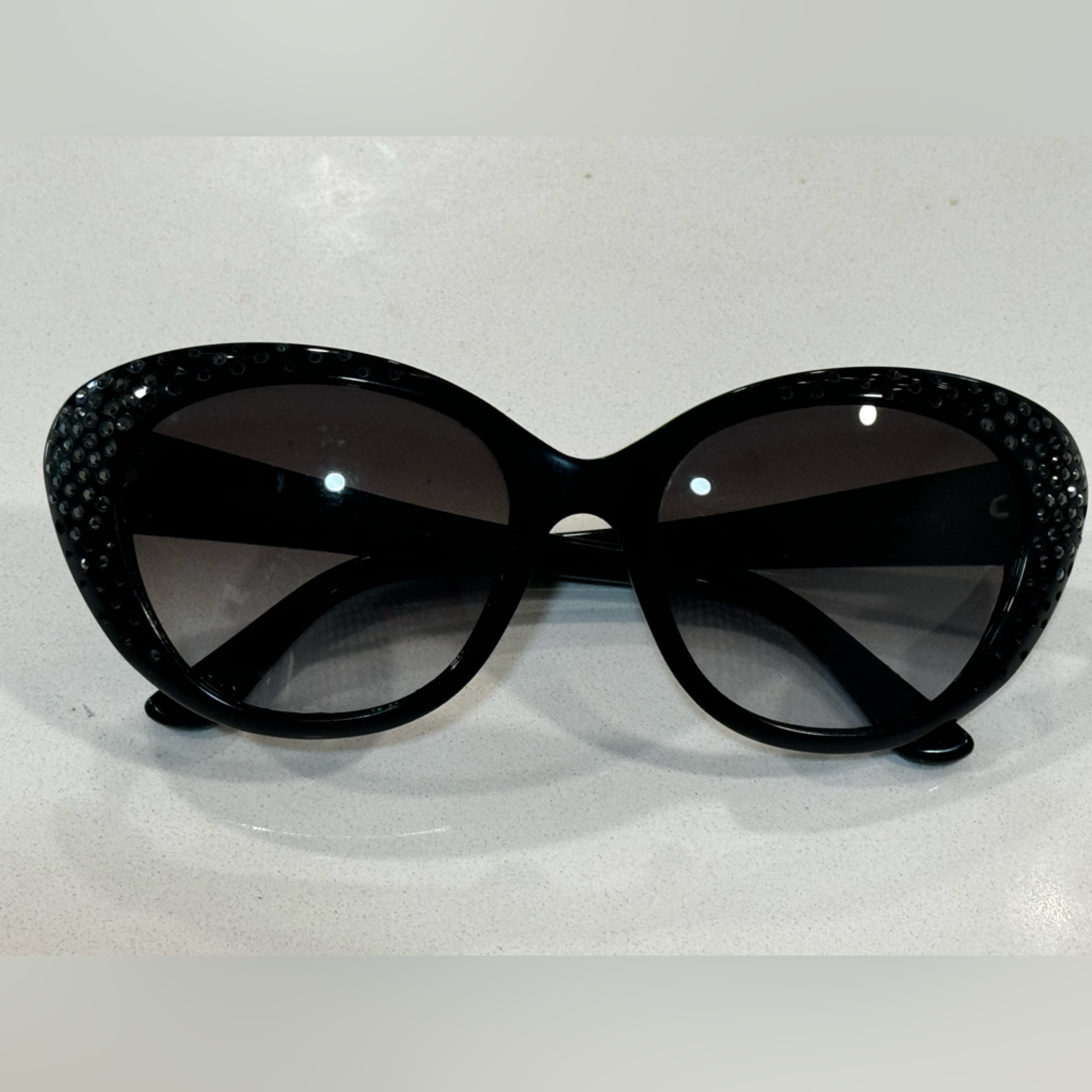 Salvatore Ferragamo Black Cat Eye Sunglasses